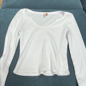 Pilcro White Long Sleeve Tee